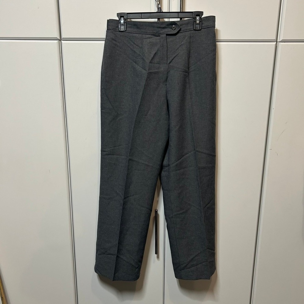 Vintage Sears Pants That Fit Gray High Waist Straight Leg Trousers 26x26.5